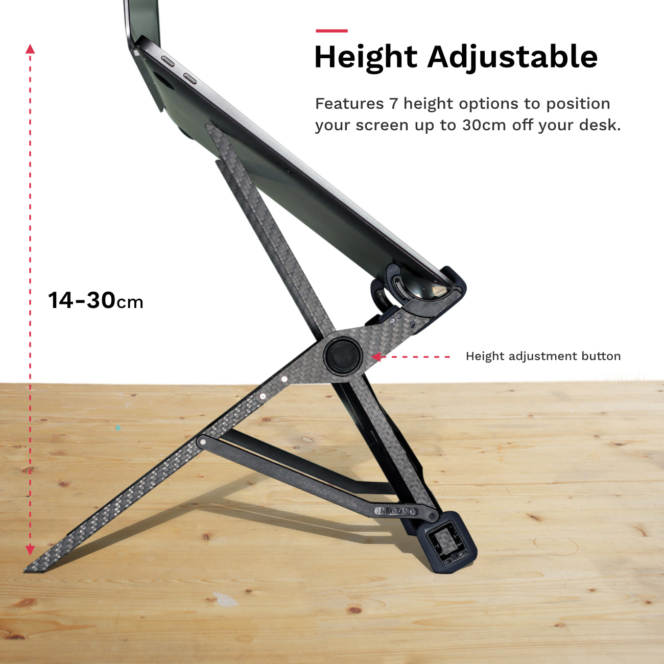 NEXSTAND K1 Laptop de fibra de carbono Stand