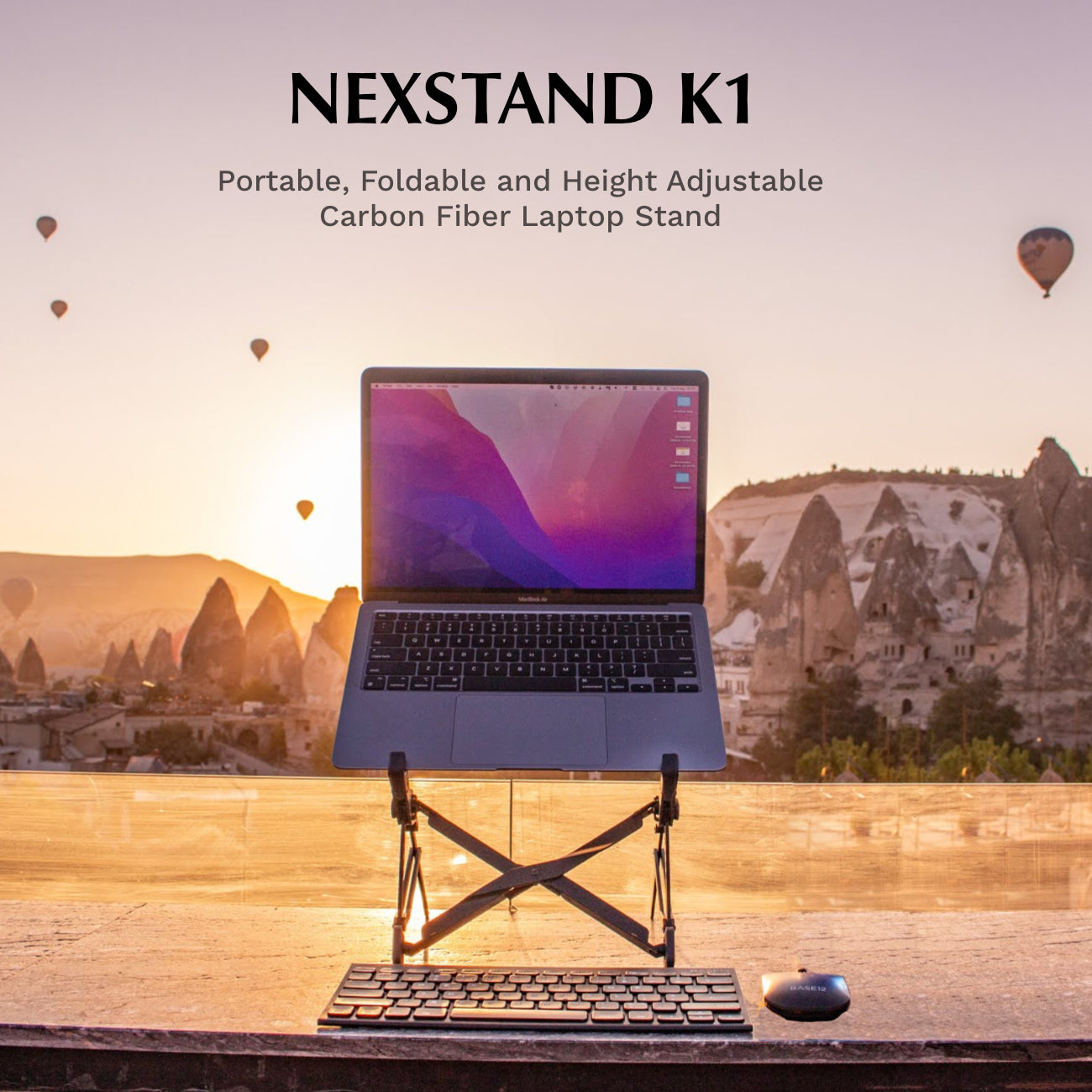 NEXSTAND K1 Laptop de fibra de carbono Stand